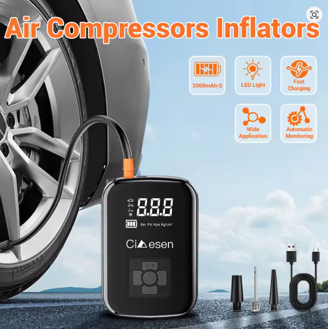 1pc Car Wireless Air Pump 150PSI Portable