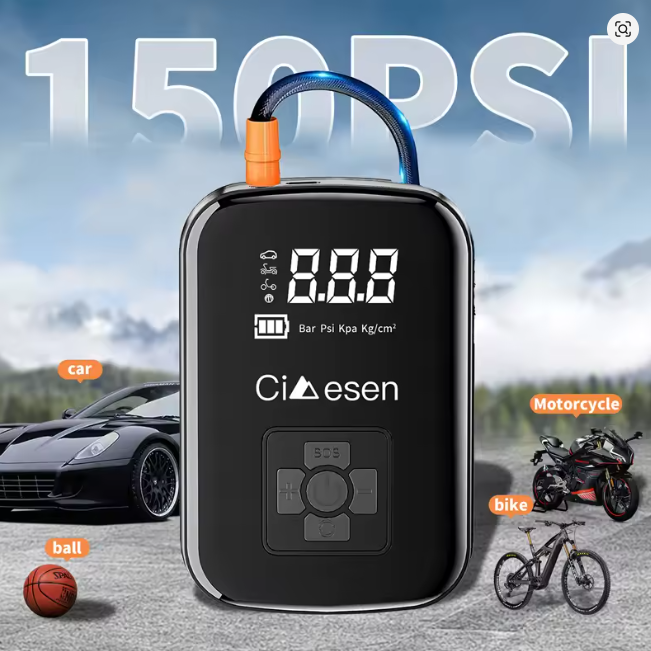 1pc Car Wireless Air Pump 150PSI Portable