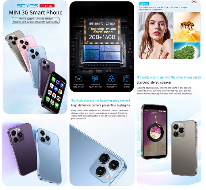 SOYES XS15 Blue 3G Mini Smartphone