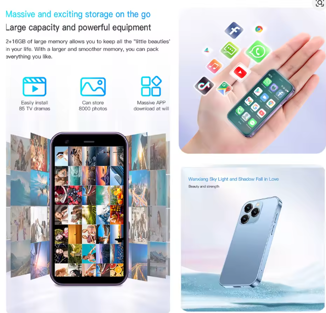 SOYES XS15 Blue 3G Mini Smartphone