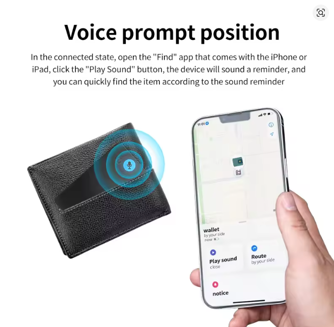 Smart Air tag Anti-loss device tracker Location Wallet Tracker Card For keys luggage wallet Works with Apple Find My (iOS only)