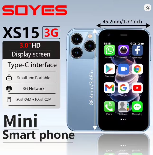 SOYES XS15 Blue 3G Mini Smartphone