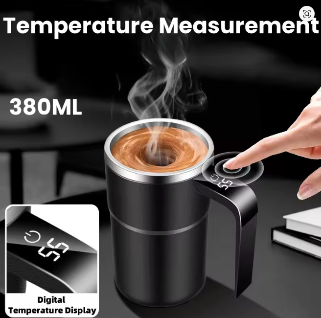 380ML Electric Coffee Self Mixing Mug IP67 Waterproof
